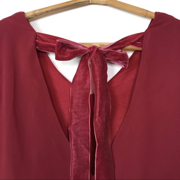 Reckless Angel | wine red bell sleeve dress | S - Picture 5 of 7